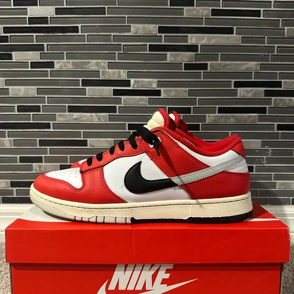 Nike retro “PRM” Chicago Split 
 Men's Red and White Dunk Sneakers - Picture 2 of 11